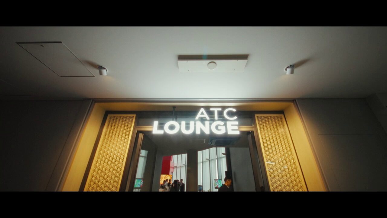 Luxury executive dining table with Osaka Bay sunset view